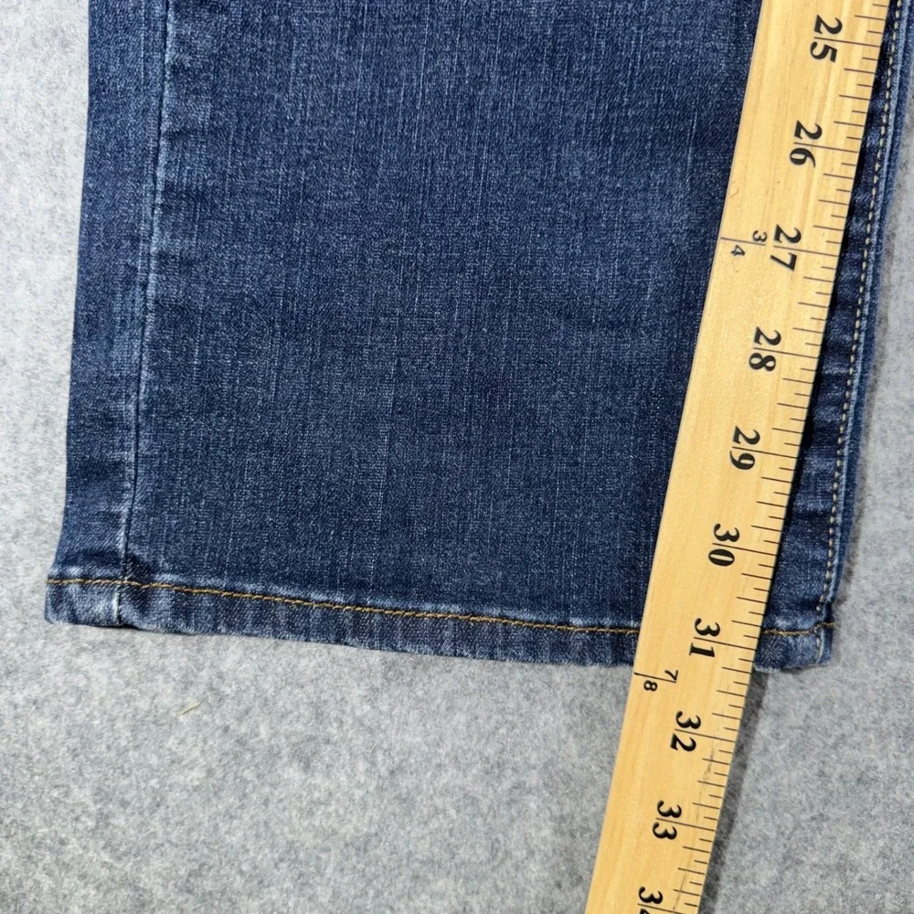 Levis 512 Perfectly Slimming Straight Leg Jeans Womens Dark Wash Denim Blue